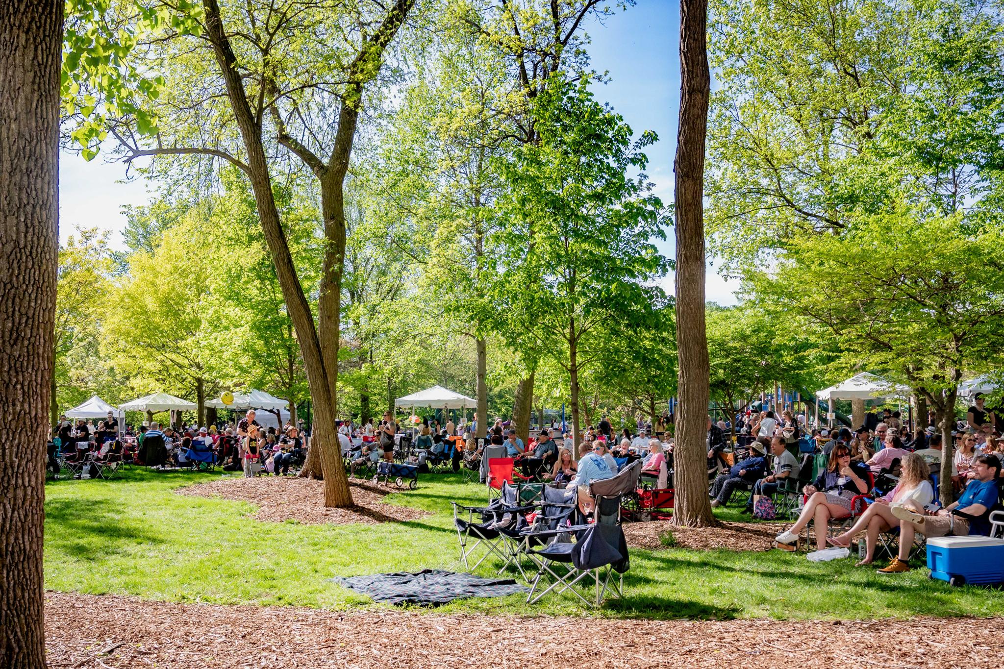 Wine on the Fox community event along the river
