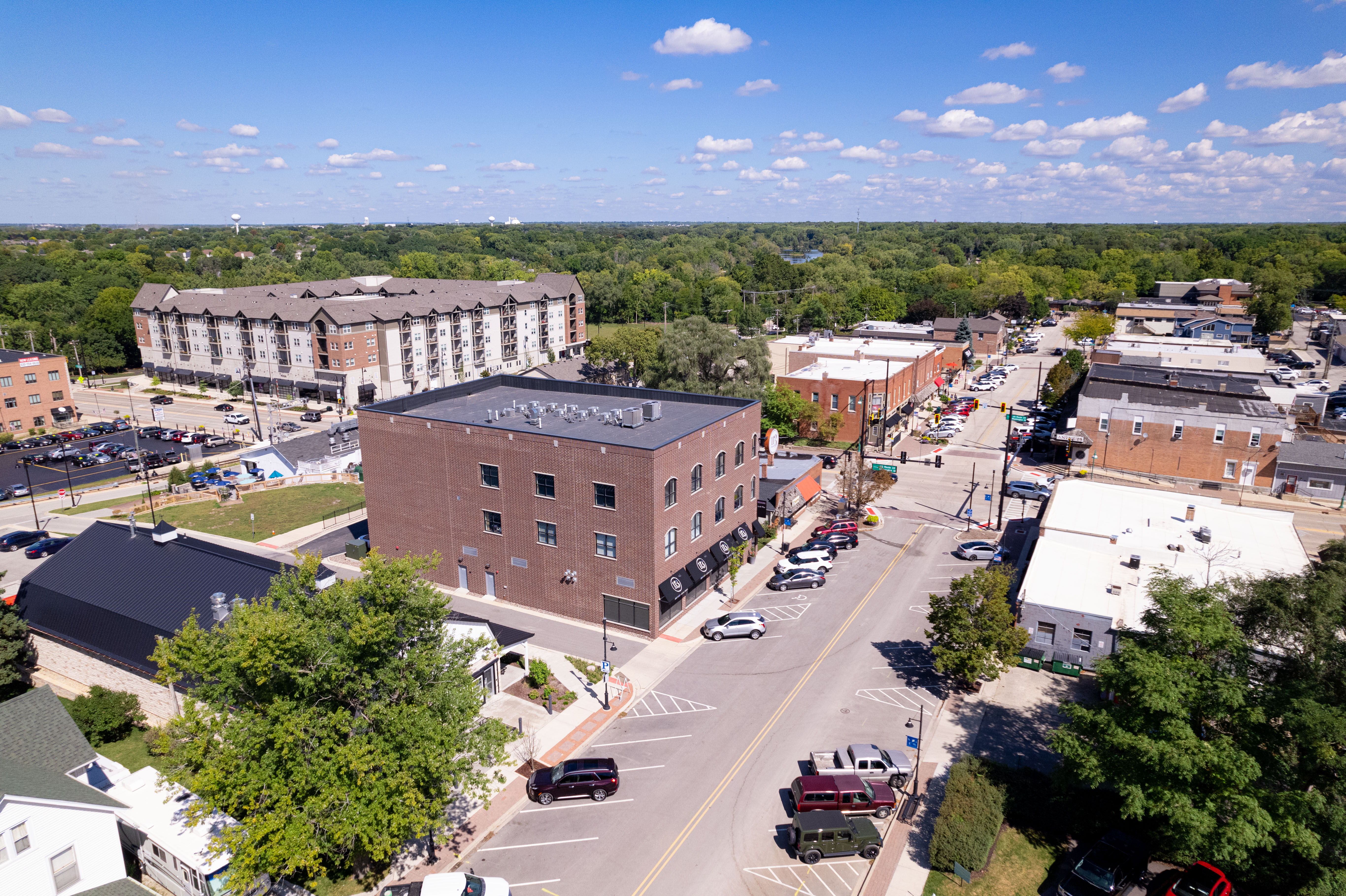 Oswego community scene along the Fox River
